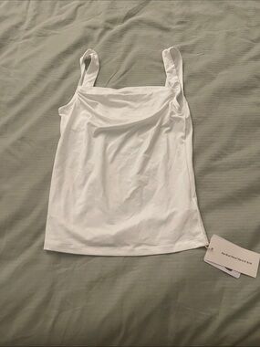 Commense White Square-Neck Camisole with Wide Straps